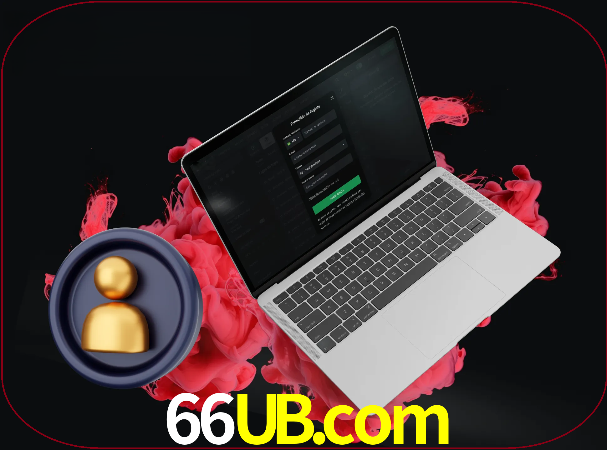 No cabeçalho do site 66ub, clique no botão que o levará a um formulário especial onde terá de introduzir as suas informações actuais.