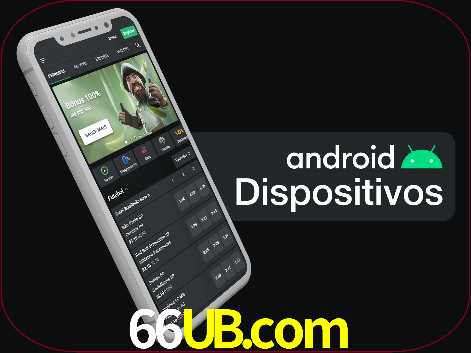 O aplicativo suporta a maioria de todos os dispositivos Android.
