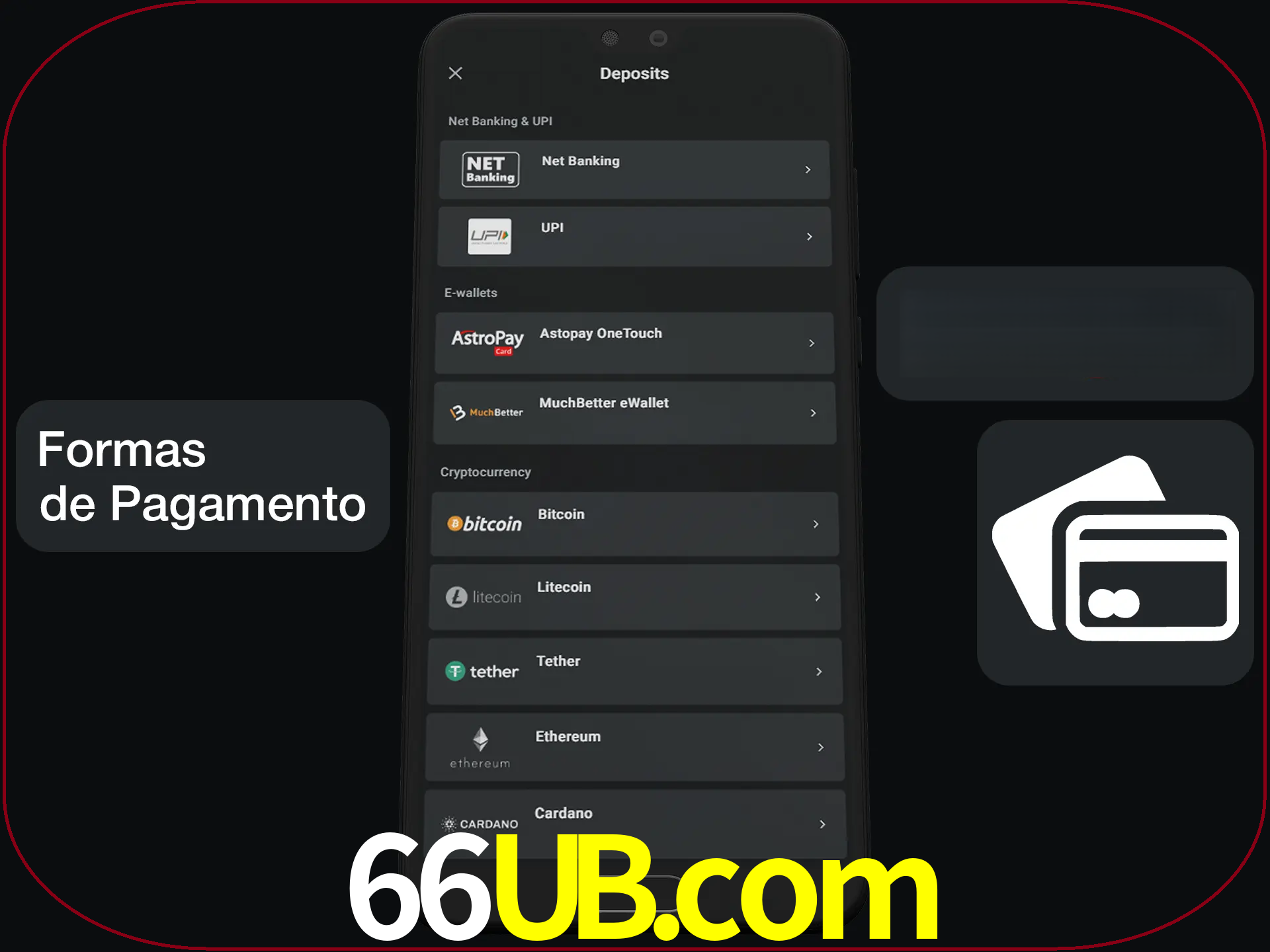 Escolha a forma de pagamento de sua preferência.
