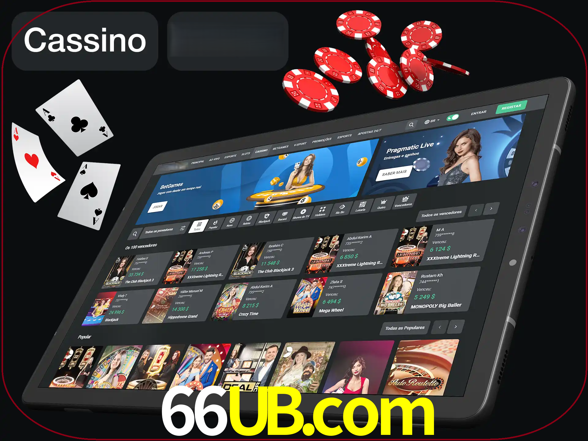 Jogue vários jogos de cassino em nosso cassino.